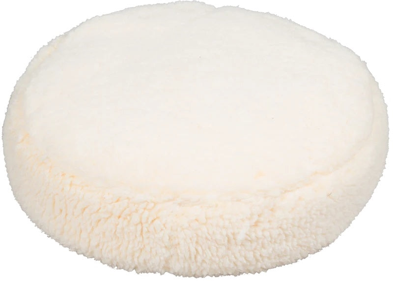 HUGGLEHOUNDS DOG FLEECE POUF BED NATURAL LARGE