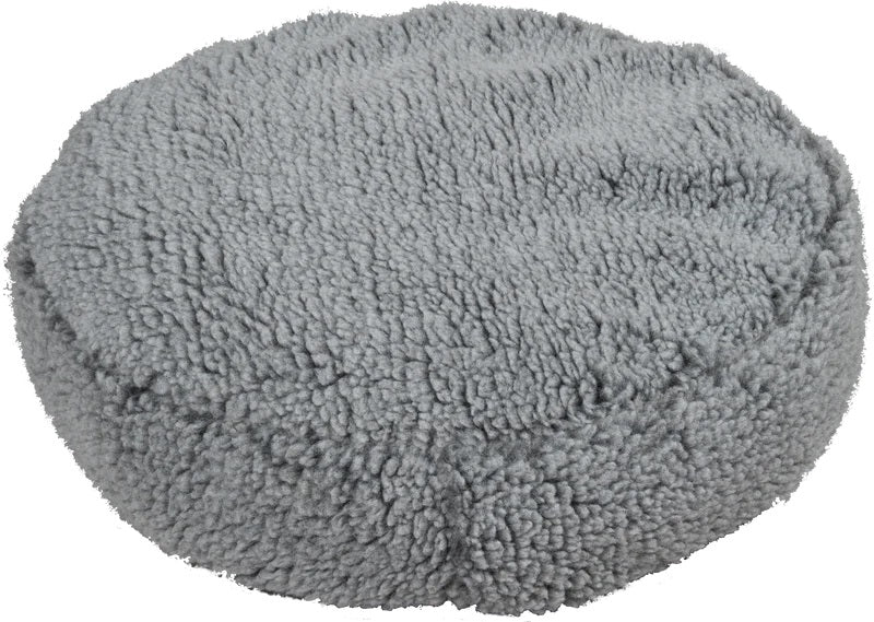 HUGGLEHOUNDS DOG FLEECE POUF BED GRAY LARGE