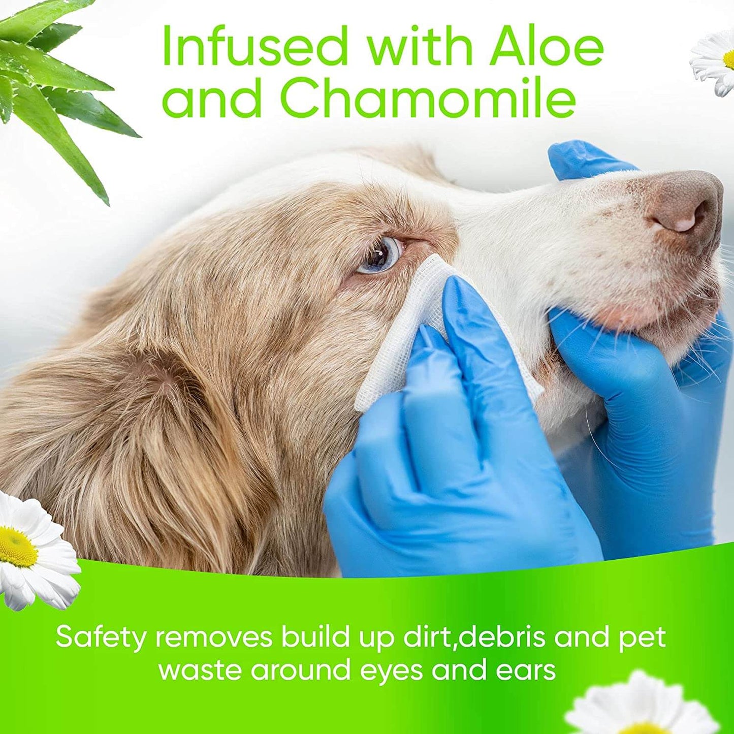 KIVEMA PET GUARD: ULTIMATE CARE PET HYGIENE WIPES - EYES, EARS, FACE