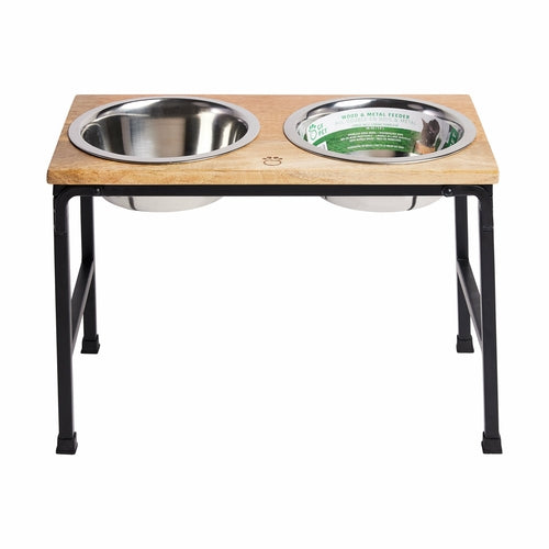 WOOD & METAL ELEVATED FEEDER
