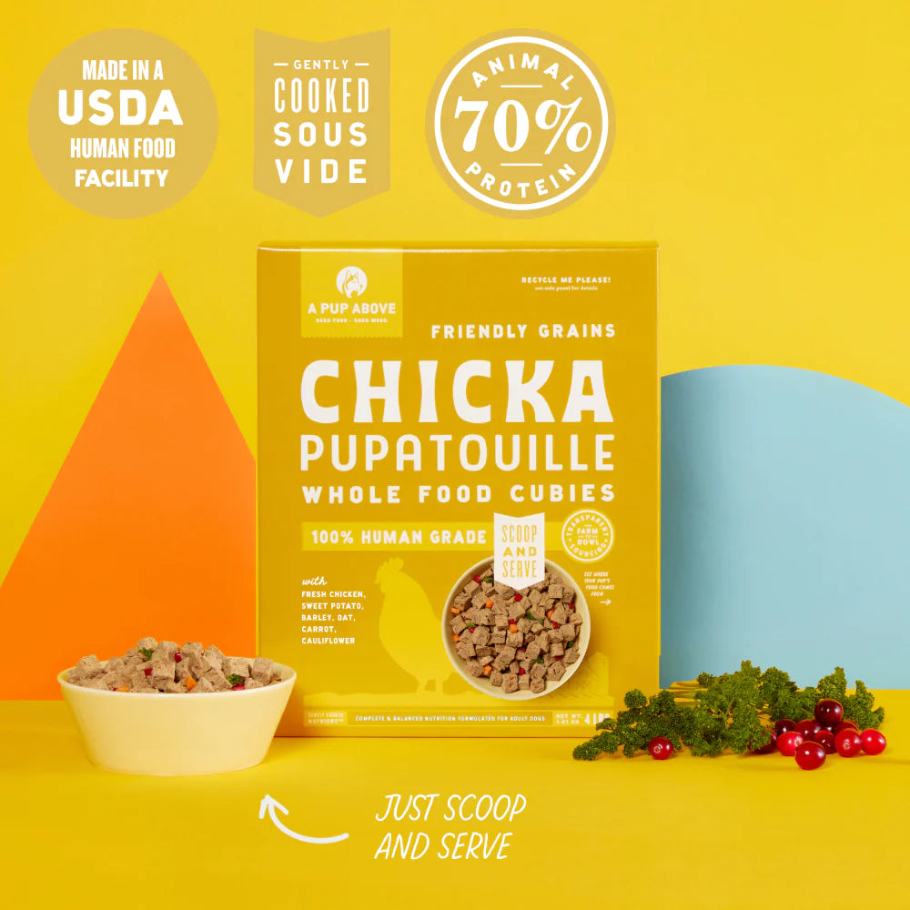 A PUP ABOVE DOG CUBIES CHICKEN 2LB 4 COUNT