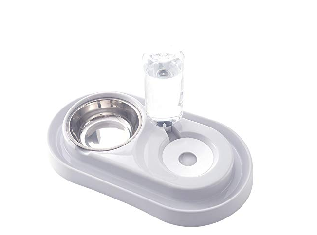 STAINLESS STEEL PET BOWLS WITH AUTOMATIC WATER BOTTLE