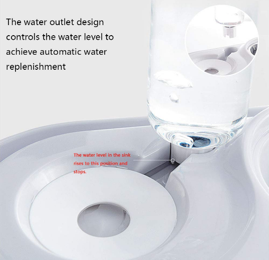 STAINLESS STEEL PET BOWLS WITH AUTOMATIC WATER BOTTLE