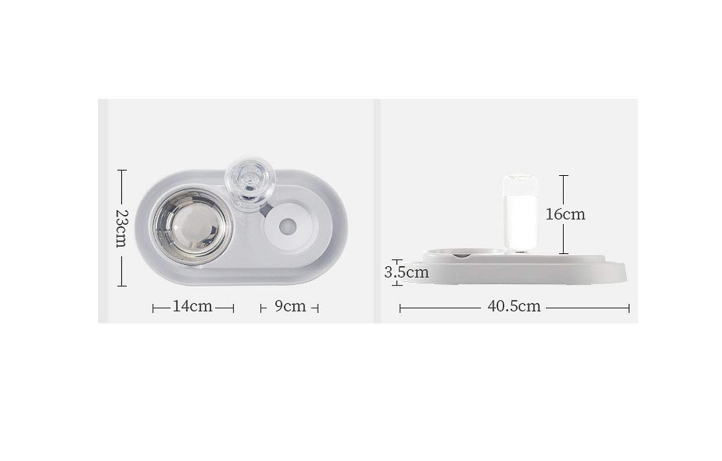 STAINLESS STEEL PET BOWLS WITH AUTOMATIC WATER BOTTLE