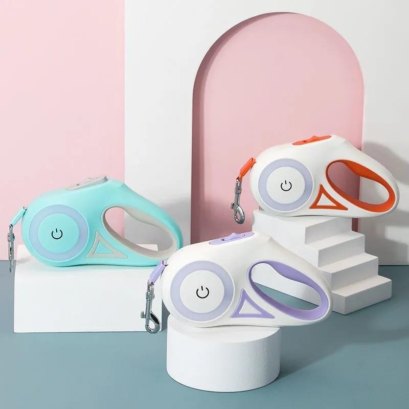AUTOMATIC RETRACTABLE LIGHTING DOG LEASH