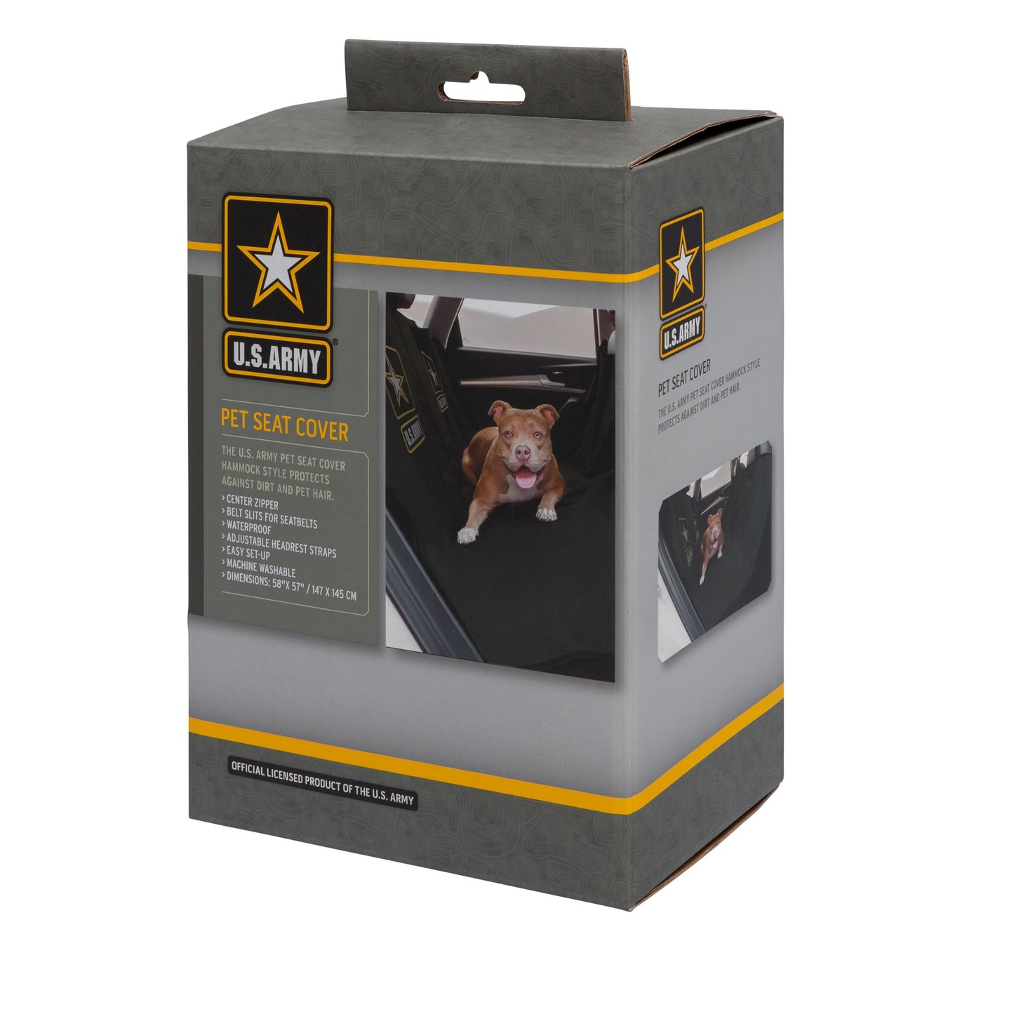 US ARMY CAR SEAT PET HAMMOCK COVER - DARK CAMO