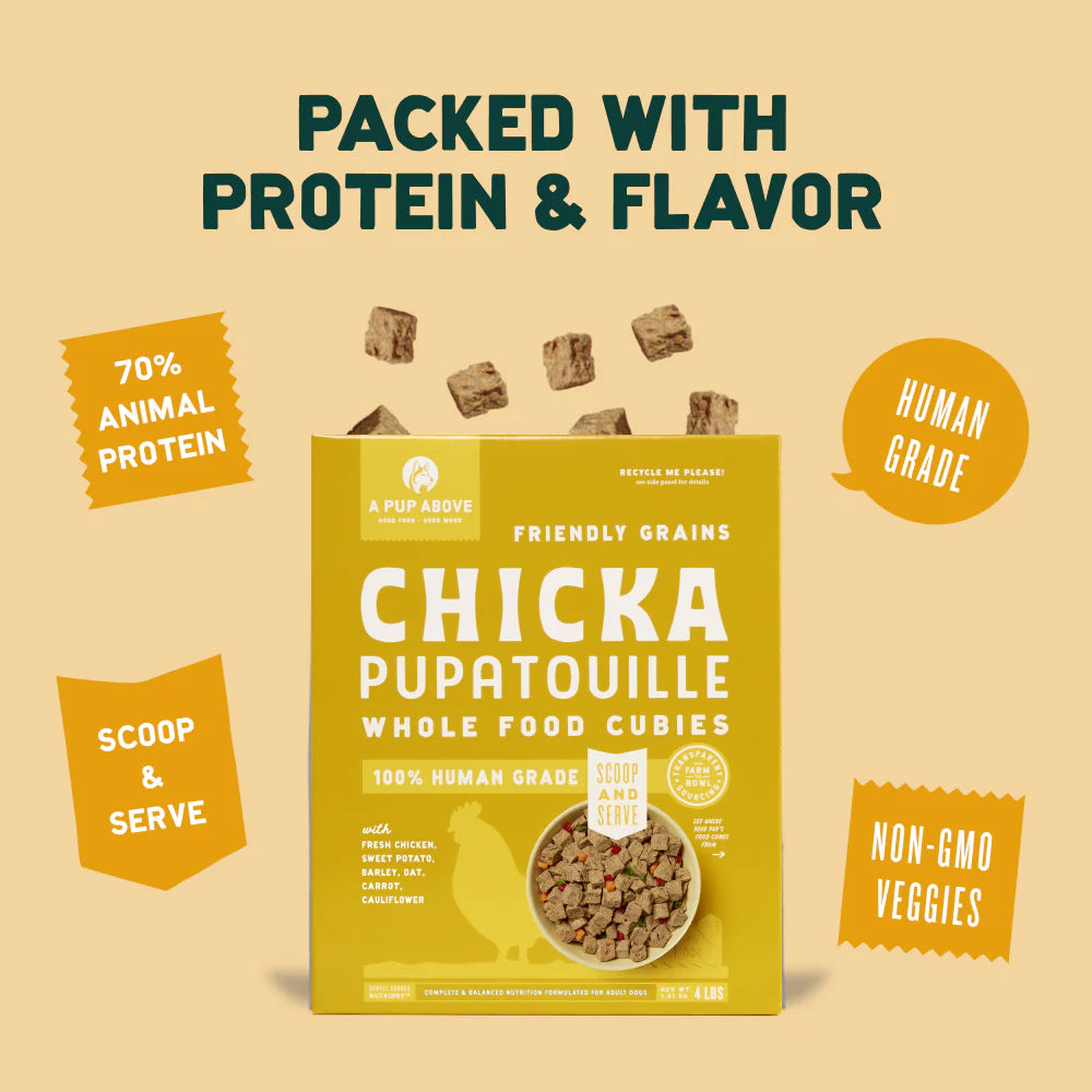 A PUP ABOVE DOG CUBIES CHICKEN 2LB 4 COUNT