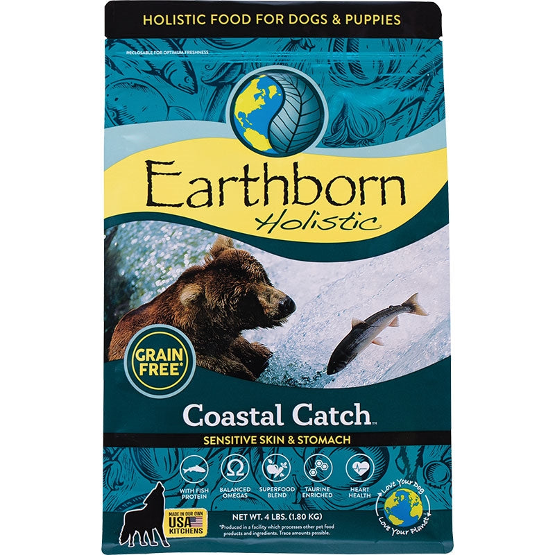 EARTHBORN HOLISTIC COASTAL CATCH GRAIN-FREE NATURAL DRY DOG FOOD 4LBS