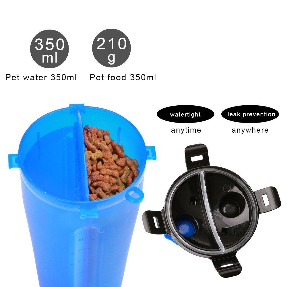 2 IN 1 DOG DRINKING WATER BOTTLE WITH BOWLS