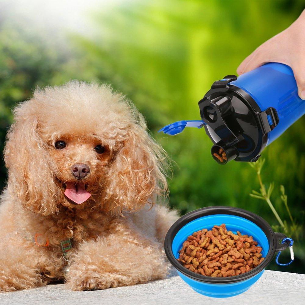 2 IN 1 DOG DRINKING WATER BOTTLE WITH BOWLS