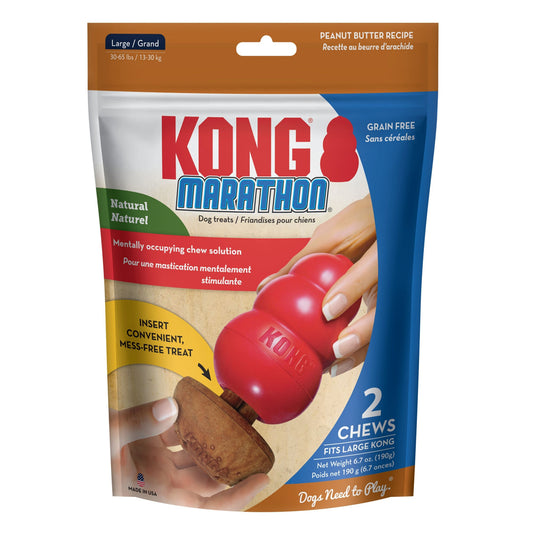 KONG MARATHON DOG TREATS PEANUT BUTTER LARGE