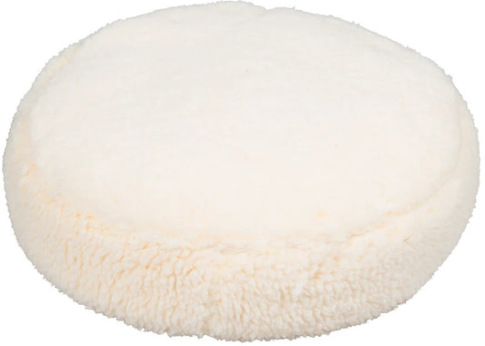 HUGGLEHOUNDS DOG FLEECE POUF BED NATURAL LARGE