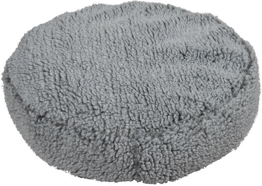 HUGGLEHOUNDS DOG FLEECE POUF BED GRAY LARGE