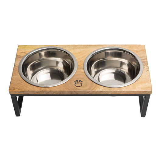 WOOD & METAL ELEVATED FEEDER