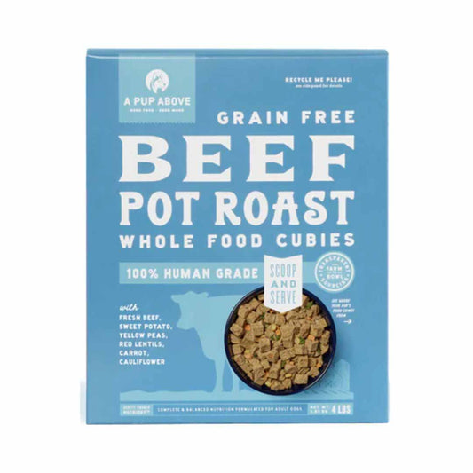 A PUP ABOVE DOG GRAIN FREE CUBIES BEEF 2LB 4 COUNT